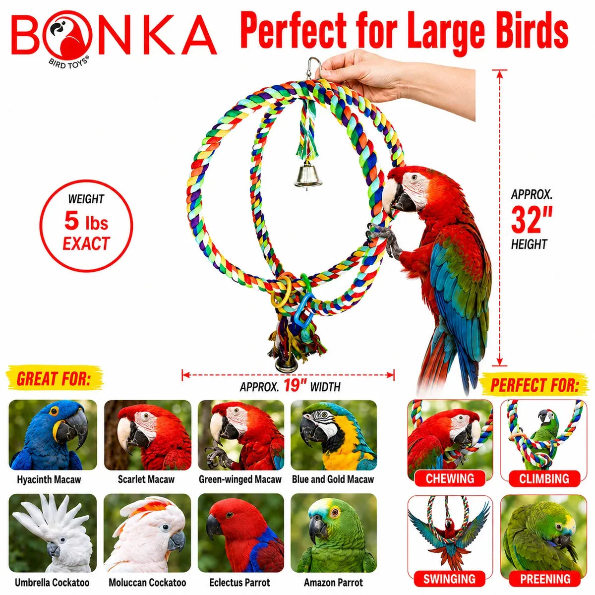 Large Bird Rope Swing