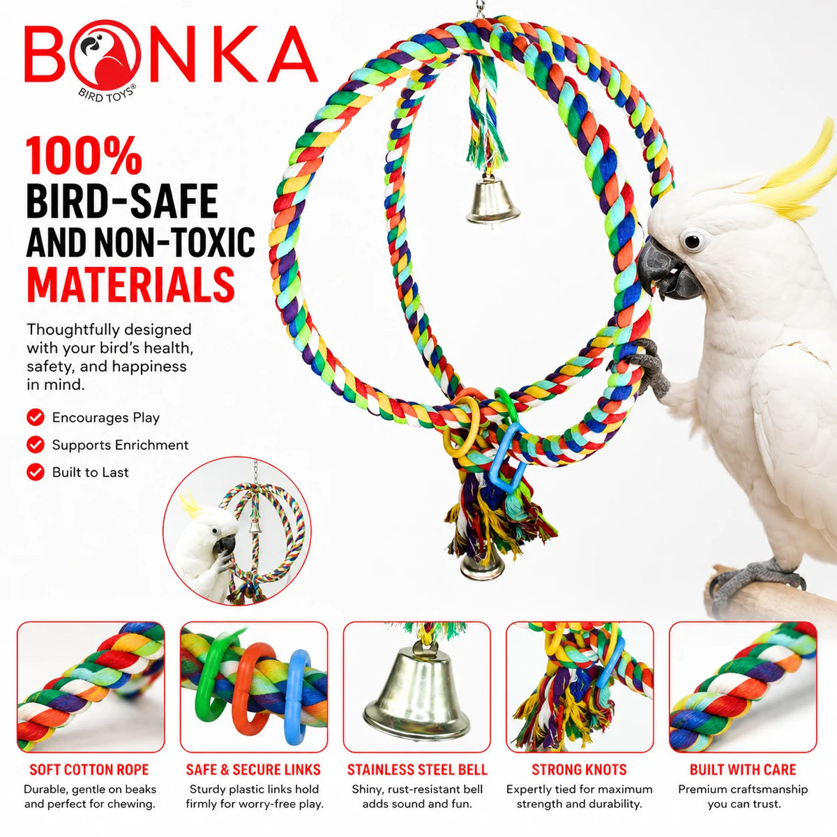 Large Bird Rope Swing