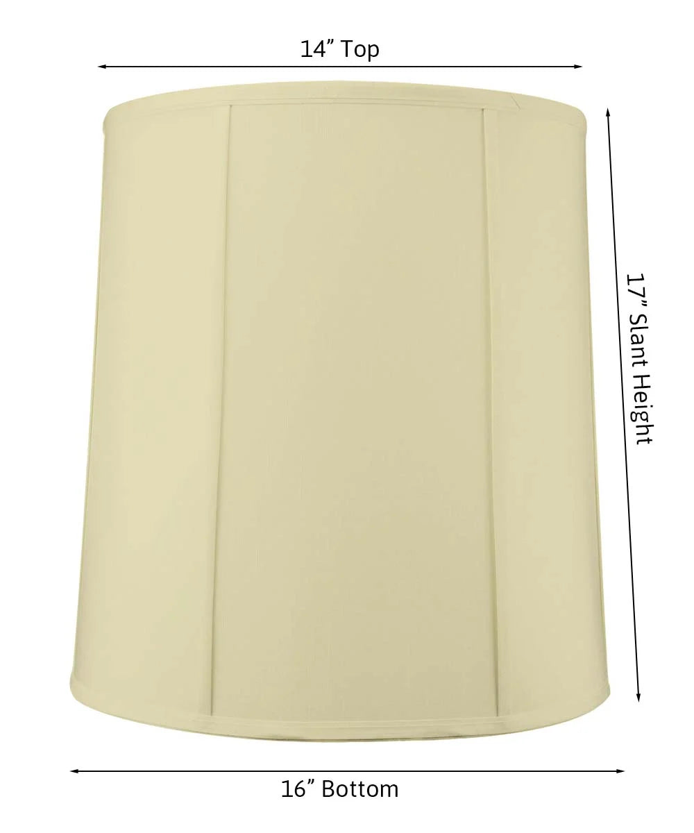 Large Drum Lamp Shade in Eggshell Shantung