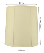 Large Drum Lamp Shade in Eggshell Shantung