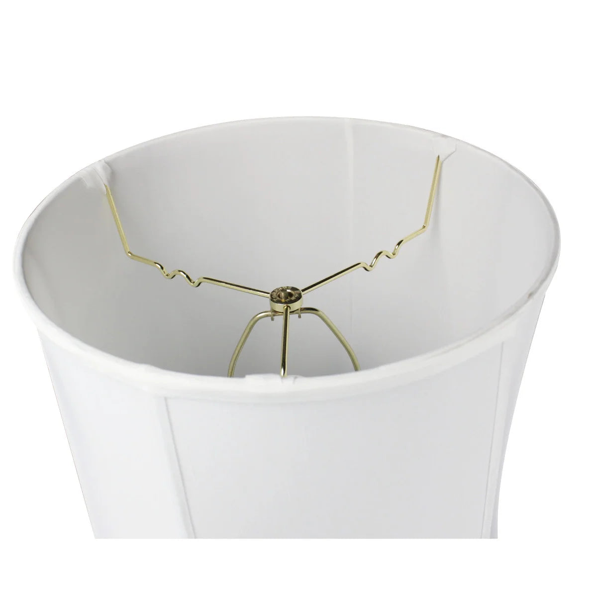 Large Drum Lamp Shade in White Shantung
