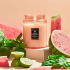 Large Jar Candle, 18oz Scented Home Fragrance with Embossed Glass Design and Approximately 100-Hour Burn