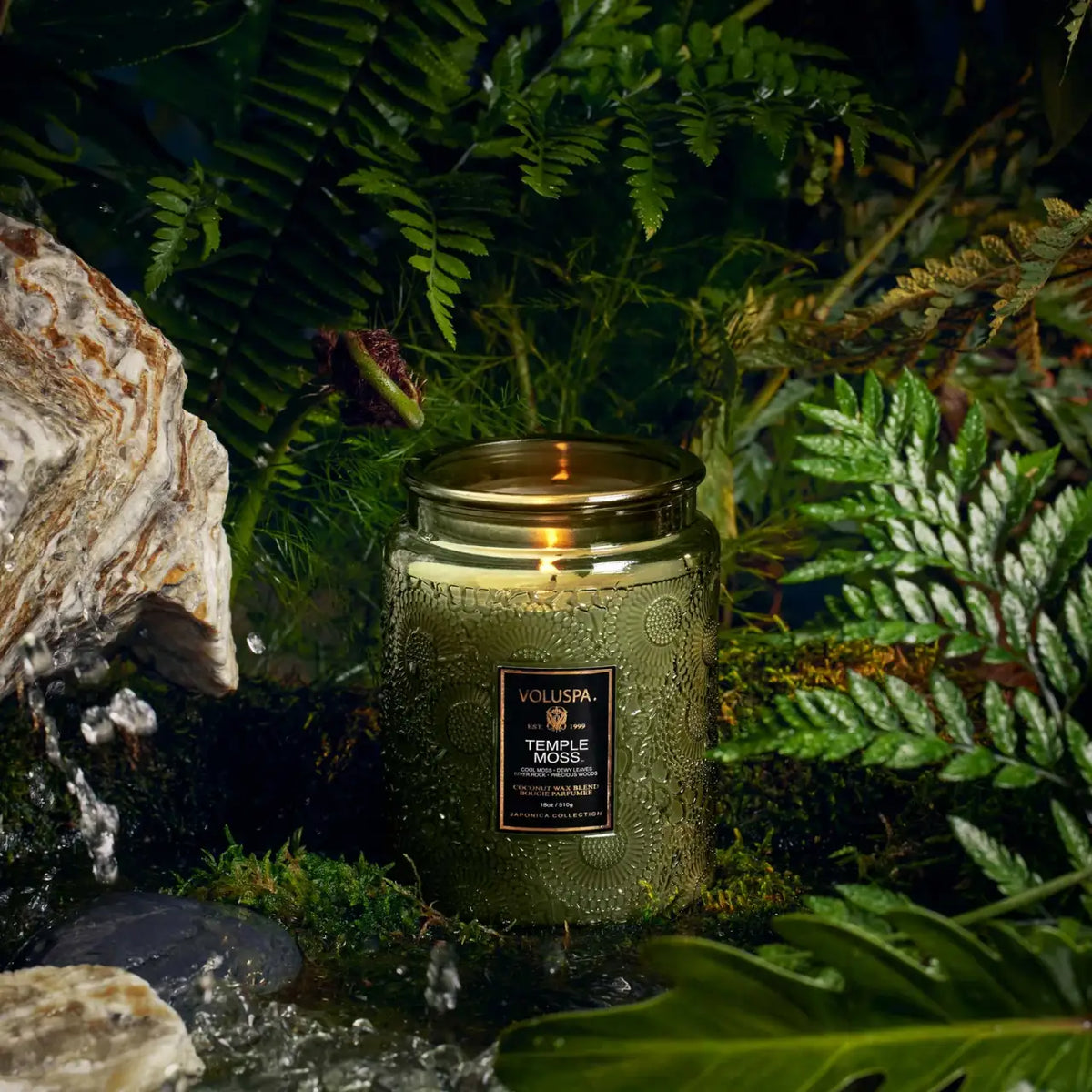 Large Jar Candle, 18oz Scented Home Fragrance with Embossed Glass Design and Approximately 100-Hour Burn