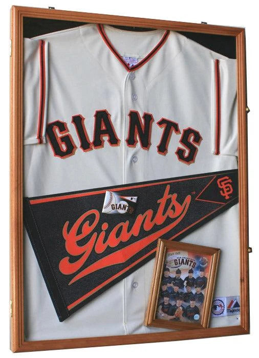 Large Jersey Display Case, Oak