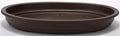 Large Low Oval Bonsai Pot in Brown High Impact Plastic