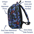 Large School Backpack with Three Zipped Compartments, Laptop Pocket, Water-Resistant 600D Polyester and Padded Straps