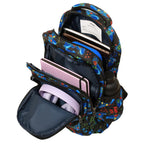 Large School Backpack with Three Zipped Compartments, Laptop Pocket, Water-Resistant 600D Polyester and Padded Straps