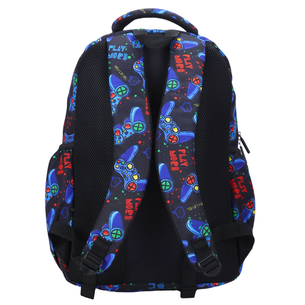 Large School Backpack with Three Zipped Compartments, Laptop Pocket, Water-Resistant 600D Polyester and Padded Straps