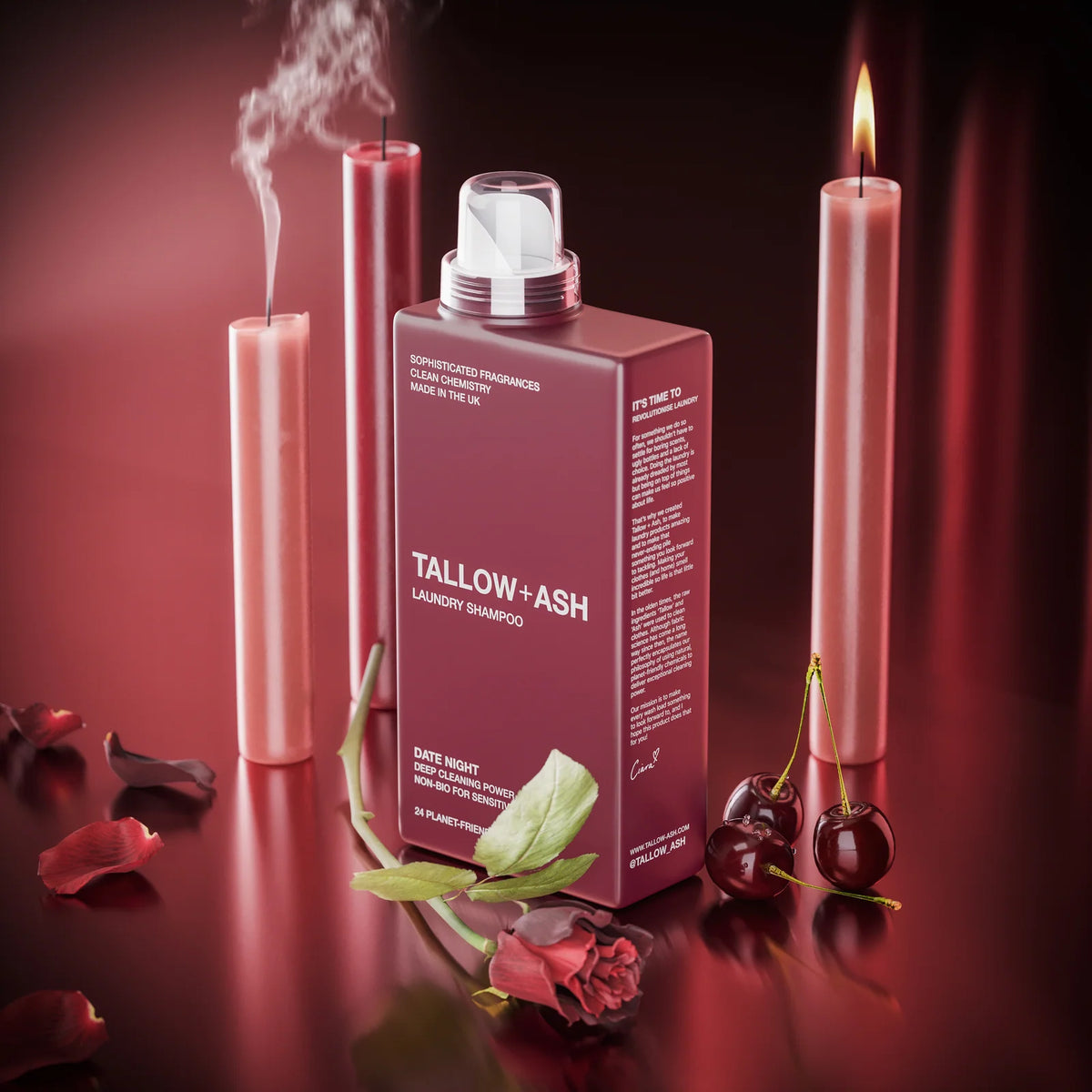 Laundry Detergent Duo in a Rich Cherry-Based Scent for Deep Cleaning and a Softer Feel After Washing