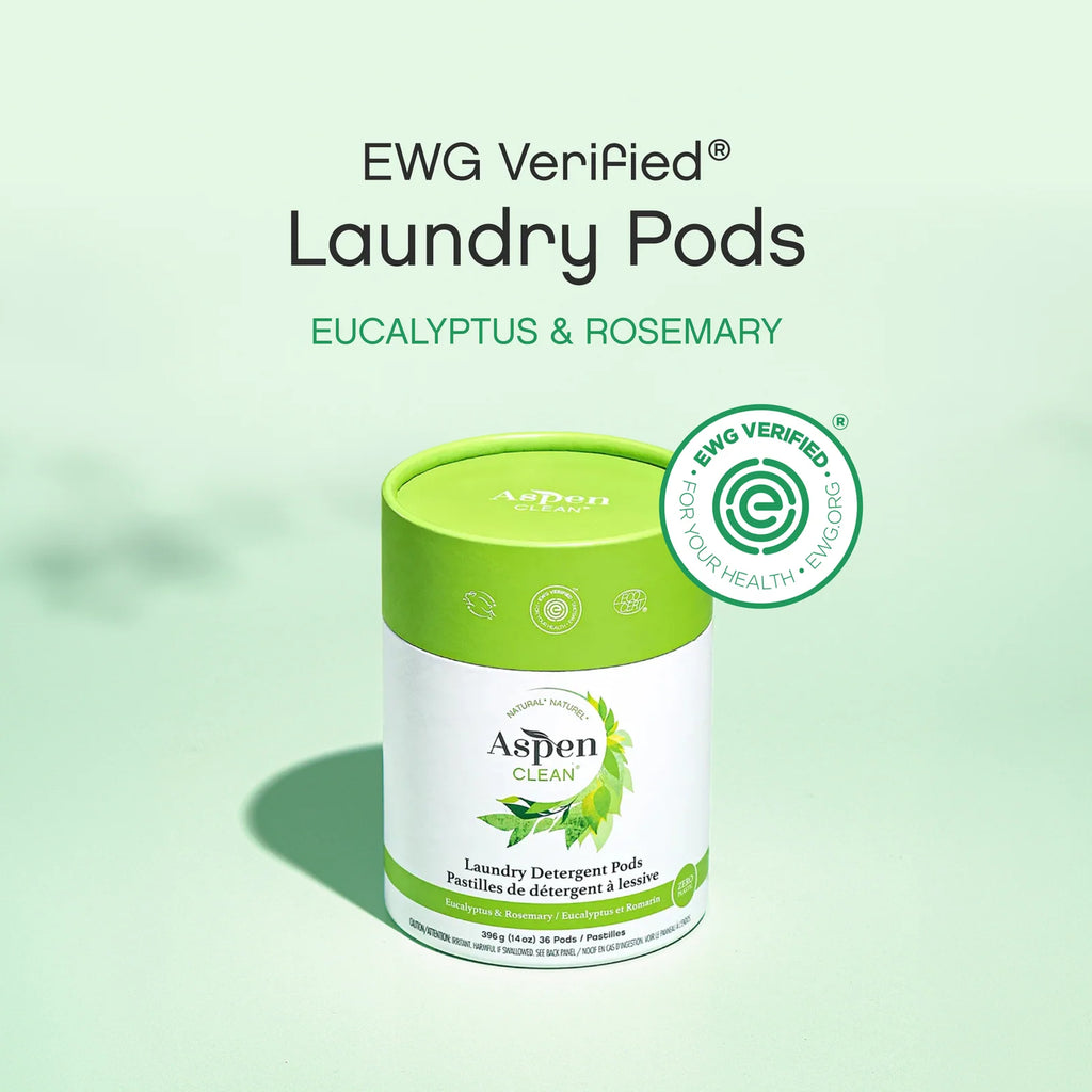 Laundry Detergent Pods with Eucalyptus and Rosemary Oils, Hypoallergenic 36-Pod Plastic-Free Container