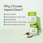 Laundry Detergent Pods with Eucalyptus and Rosemary Oils, Hypoallergenic 36-Pod Plastic-Free Container