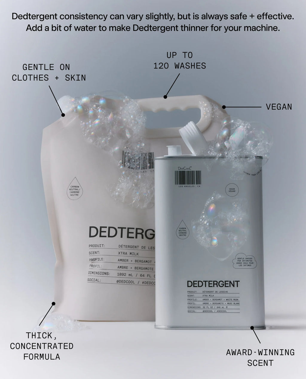 Laundry Detergent Refill in a 64 oz Recyclable Bag, Plant-Based Formula for Up to 120 Loads