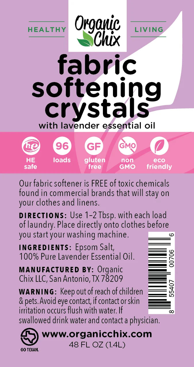 Lavender Laundry Scent Booster Crystals, 48 oz Natural Fabric Softener for Fresh Everyday Loads