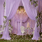 Lavender Spandex Drape Curtain, 12 ft x 60 in Four-Way Stretch