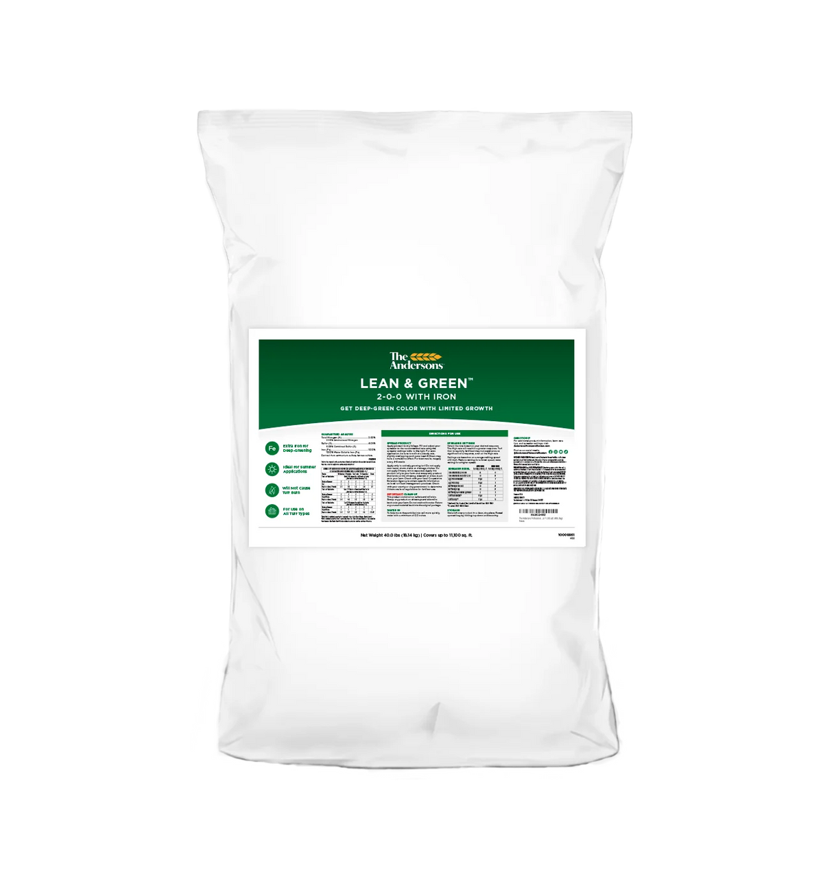 Lawn Fertilizer Supplement with 10% Iron for Deeper Summer Color Without Encouraging Excessive Top Growth