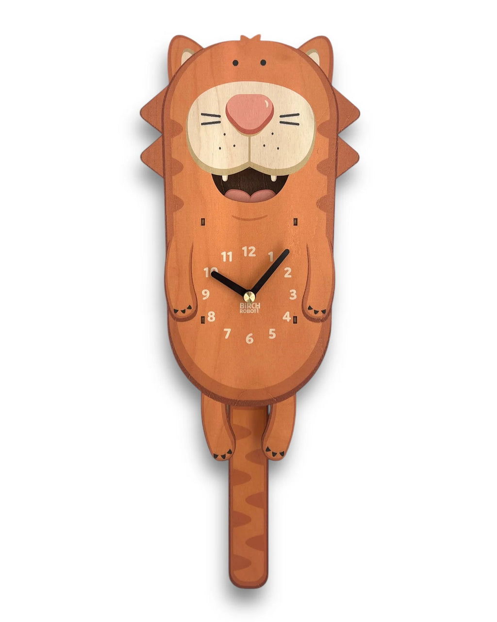 Layered Cat Pendulum Clock, Orange