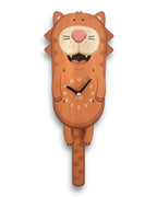Layered Cat Pendulum Clock, Orange