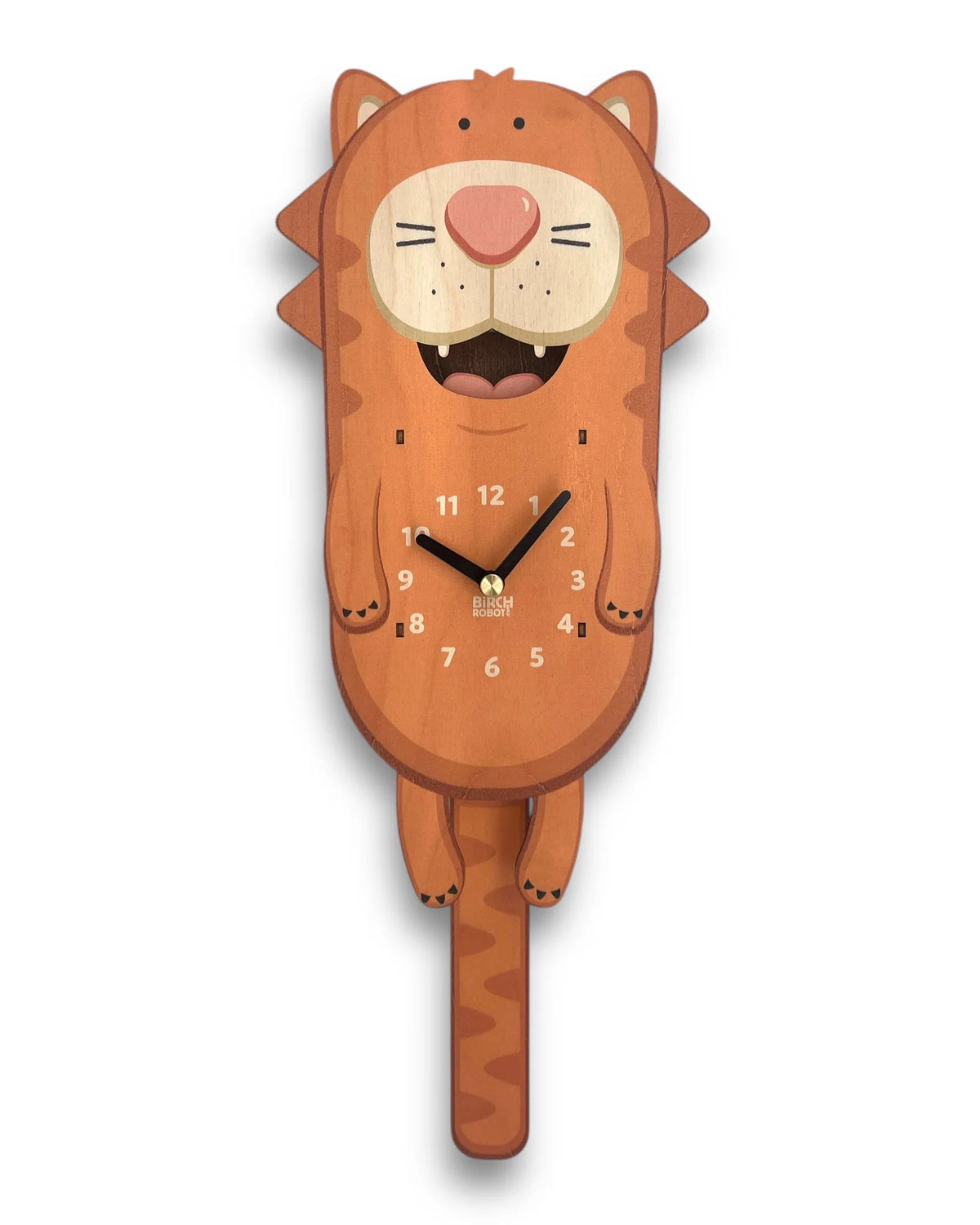 Layered Cat Pendulum Clock, Orange
