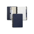 Leather Discbound Notebook with Foldover Cover, Pen Loop and Junior, Midway or Letter Size