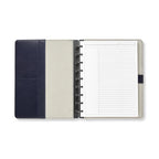Leather Discbound Notebook with Foldover Cover, Pen Loop and Junior, Midway or Letter Size