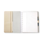 Leather Discbound Notebook with Foldover Cover, Pen Loop and Junior, Midway or Letter Size
