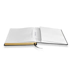 Leather Notebook with Gold-Edged Ruled Pages, Elastic Closure and Ribbon Bookmark in Brown, Pine or Black