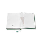 Leather Notebook with Gold-Edged Ruled Pages, Elastic Closure and Ribbon Bookmark in Brown, Pine or Black