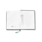 Leather Notebook with Gold-Edged Ruled Pages, Elastic Closure and Ribbon Bookmark in Brown, Pine or Black