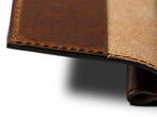 Leather Pocket Journal in Chestnut Brown with a Refillable Cowhide Cover and Included Ballpoint Pen
