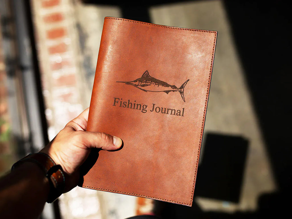 Leather Pocket Journal in Chestnut Brown with a Refillable Cowhide Cover and Included Ballpoint Pen