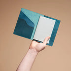 Leather Portfolio, [a6]-petrol blue
