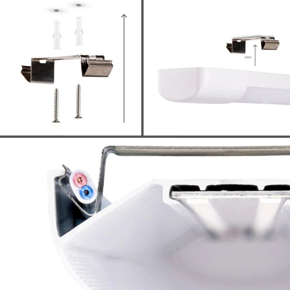 LED Batten Light with PIR Motion Sensor, 120 cm Slim Fixture Delivering 4650 Lumens at 36W for Indoor Spaces