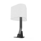 LED Desk Lamp with USB-A and USB-C Charging, Warm Linen-Shaded Light and Three Brightness Levels — Black Slate