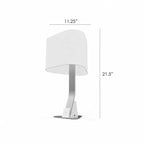 LED Desk Lamp with USB-A and USB-C Charging, Warm Linen-Shaded Light and Three Brightness Levels
