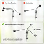 LED Grow Light with a 35–65 Inch Adjustable Tripod and Three Flexible Heads for Indoor Houseplants