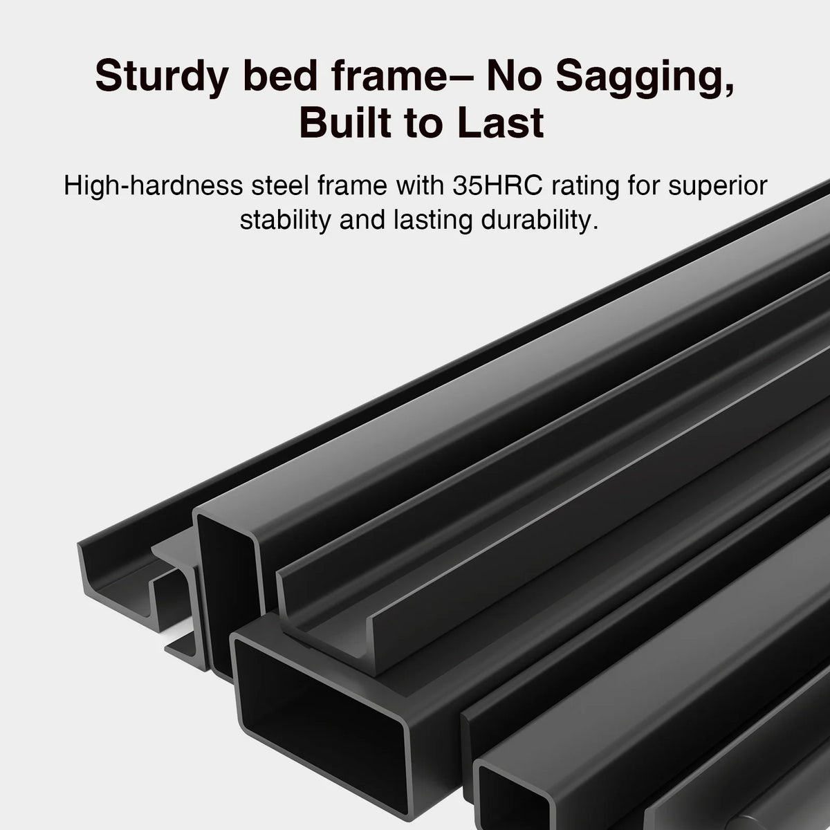 LED Storage Bed Frame with Upholstered Headboard, Built-In Charging and Full, Queen or King Size