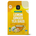 Lemon Ginger Herbal Tea Bags, Organic Lemongrass and Ginger Root Blend, Caffeine-Free 100-Count Box — 100 Ct