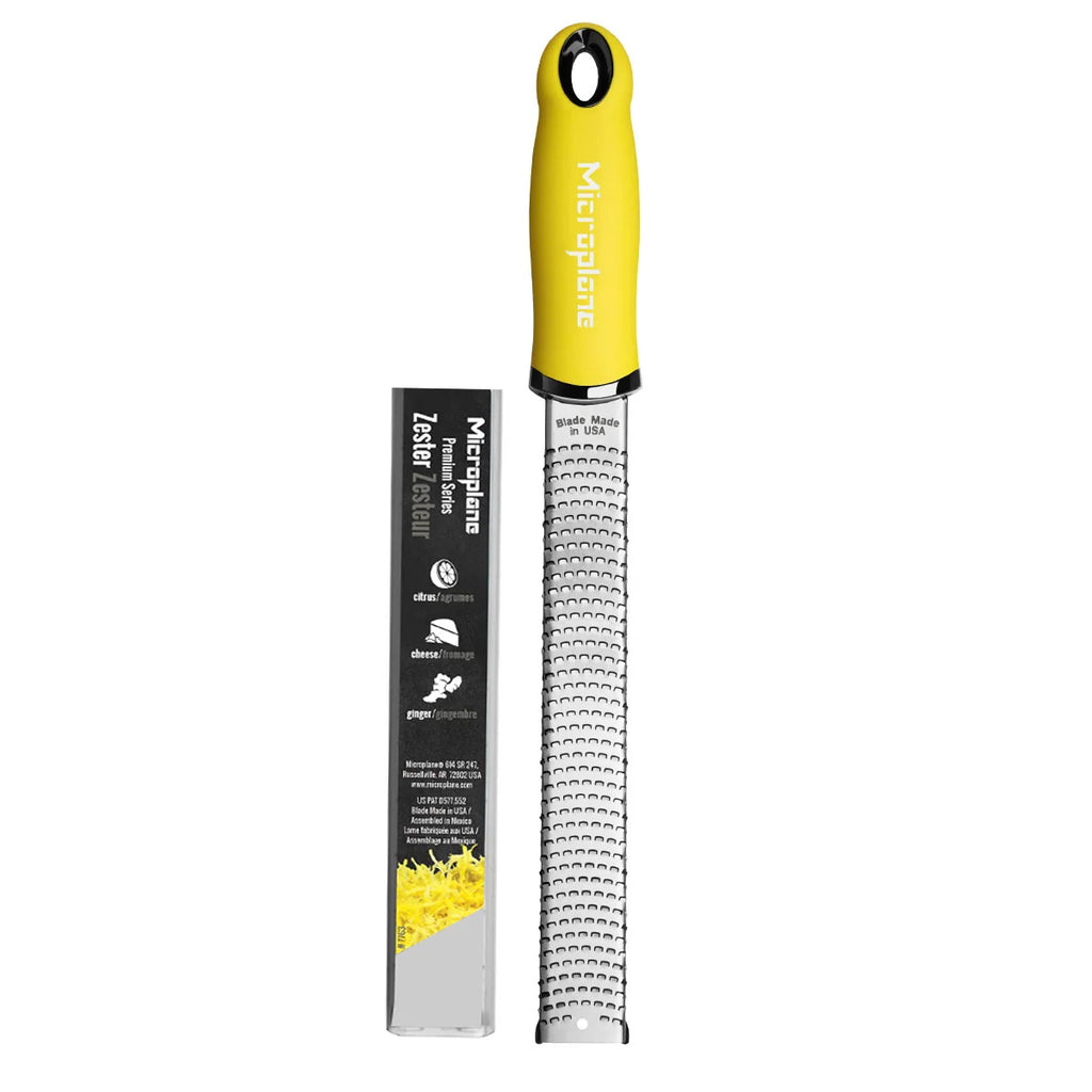 Lemon Zester and Cheese Grater with a Soft-Touch Handle for Fine Citrus Zest and Hard Cheese Toppings