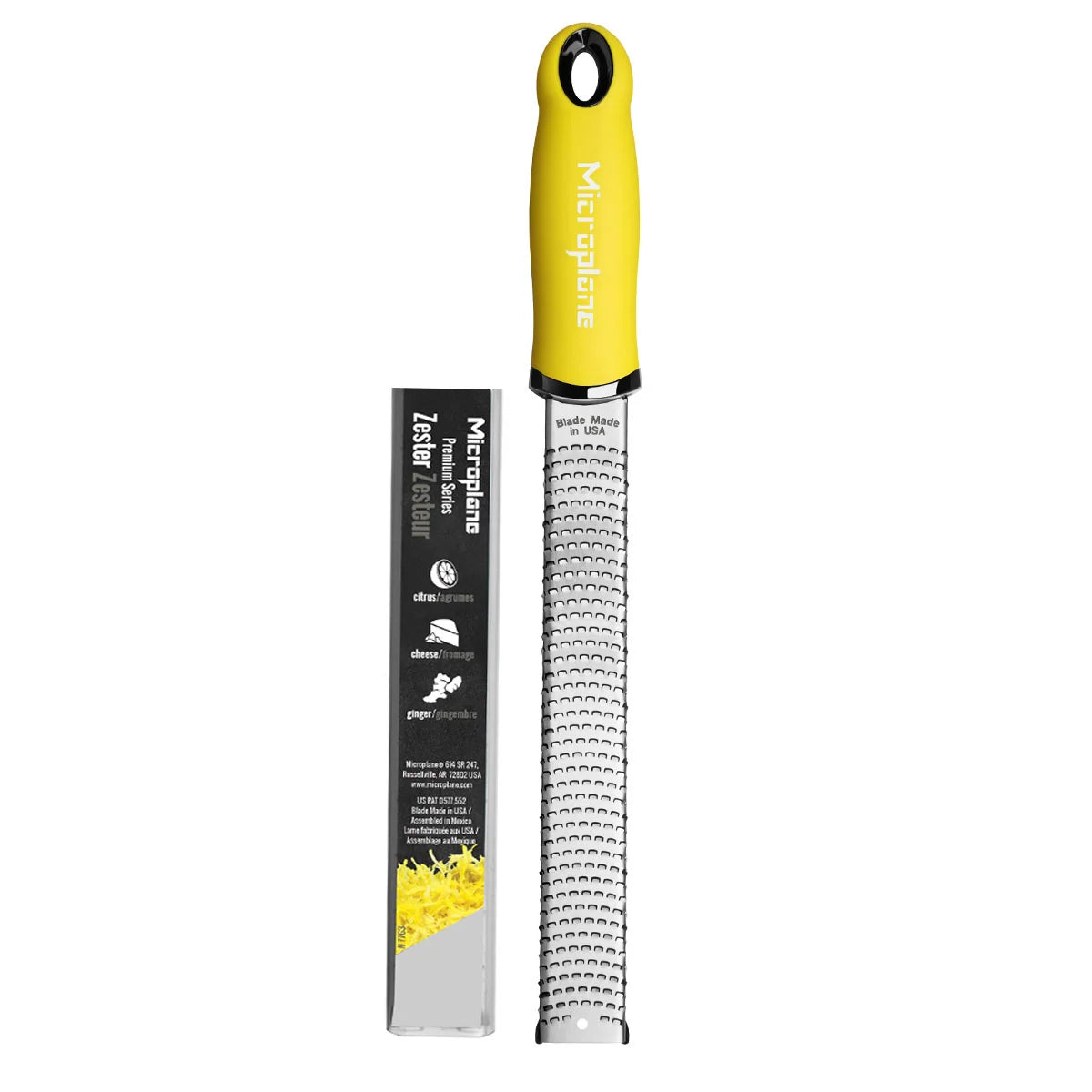 Lemon Zester and Cheese Grater with a Soft-Touch Handle for Fine Citrus Zest and Hard Cheese Toppings