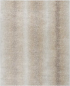 Leopard Print Rug in Tan and Gray, Machine Woven from 100%