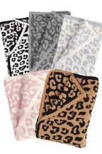 Leopard Throw Blanket in Plush Stretch Fabric, 28 x 55 Inch Regular or 28 x 36 Inch Baby Size