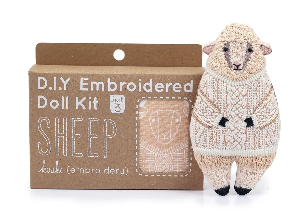 Level 3 Sheep Embroidery Doll Kit