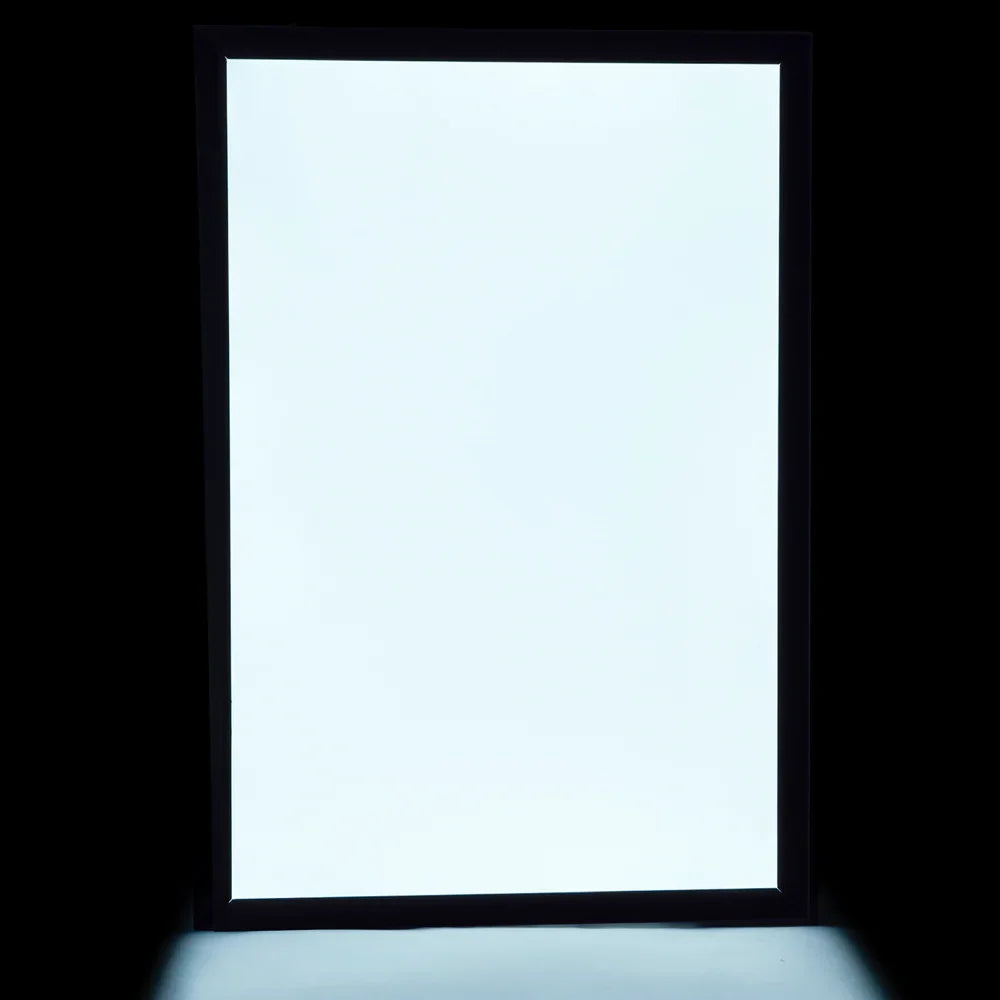 Lightbox Picture Frame for 16 x 24 Inch Artwork with Built-In LED Lighting and a Black Snap-Open Bord — Bright White Lightbox