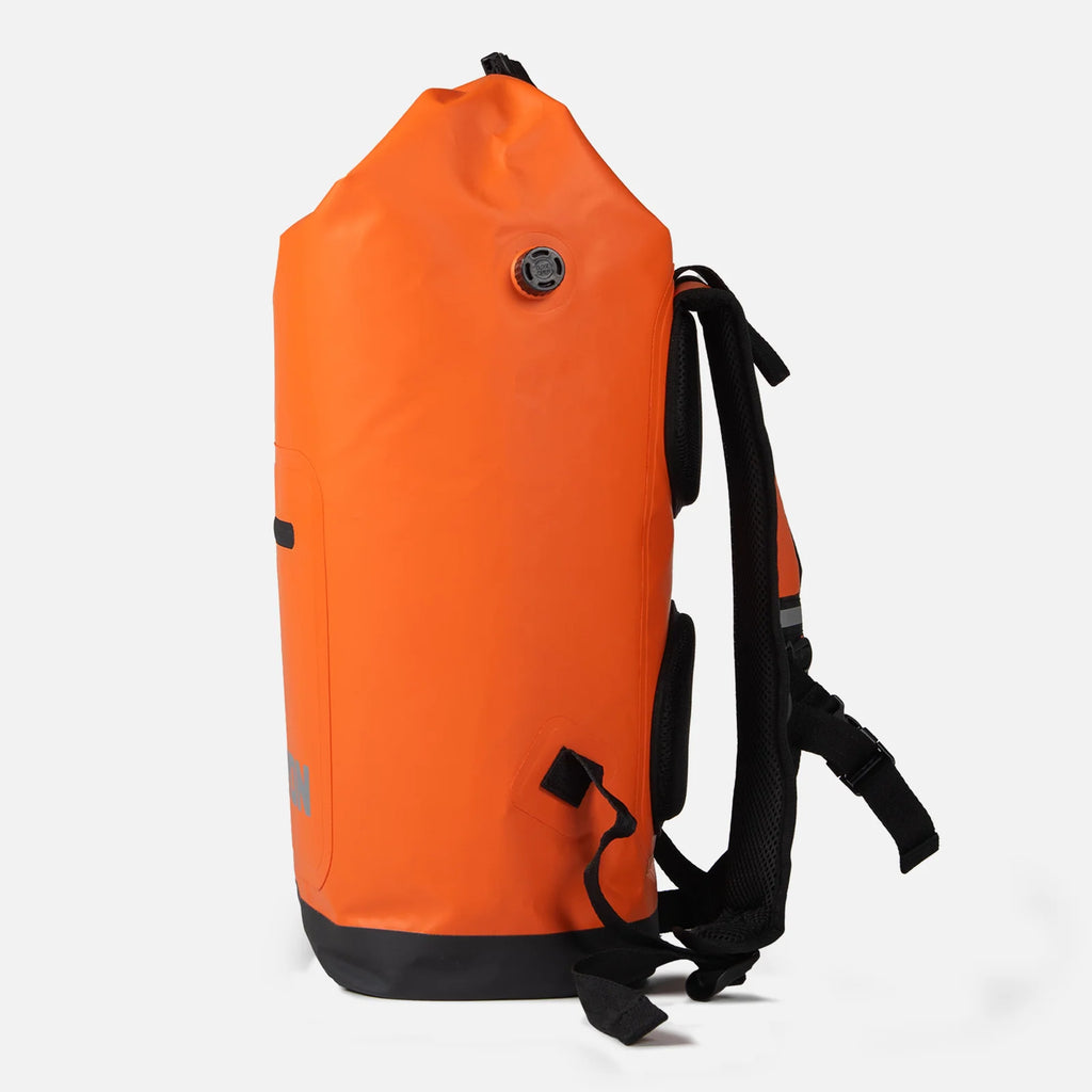 Lightweight Backpack Cooler with a Roll-Top Opening and Adjustable Air Valve for Hands-Free River Days