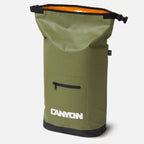 Lightweight Backpack Cooler with a Roll-Top Opening and Adjustable Air Valve for Hands-Free River Days