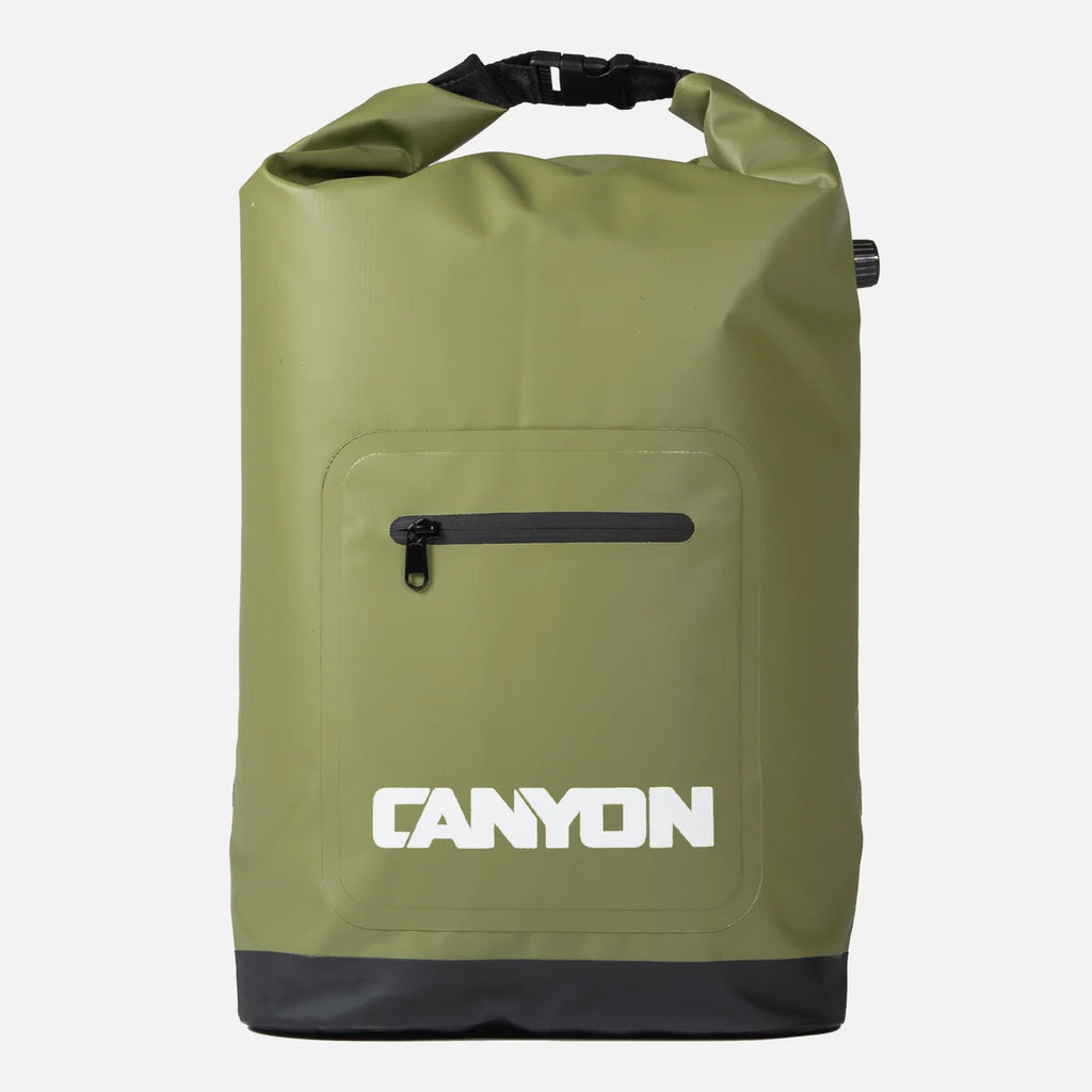 Lightweight Backpack Cooler with a Roll-Top Opening and Adjustable Air Valve for Hands-Free River Days