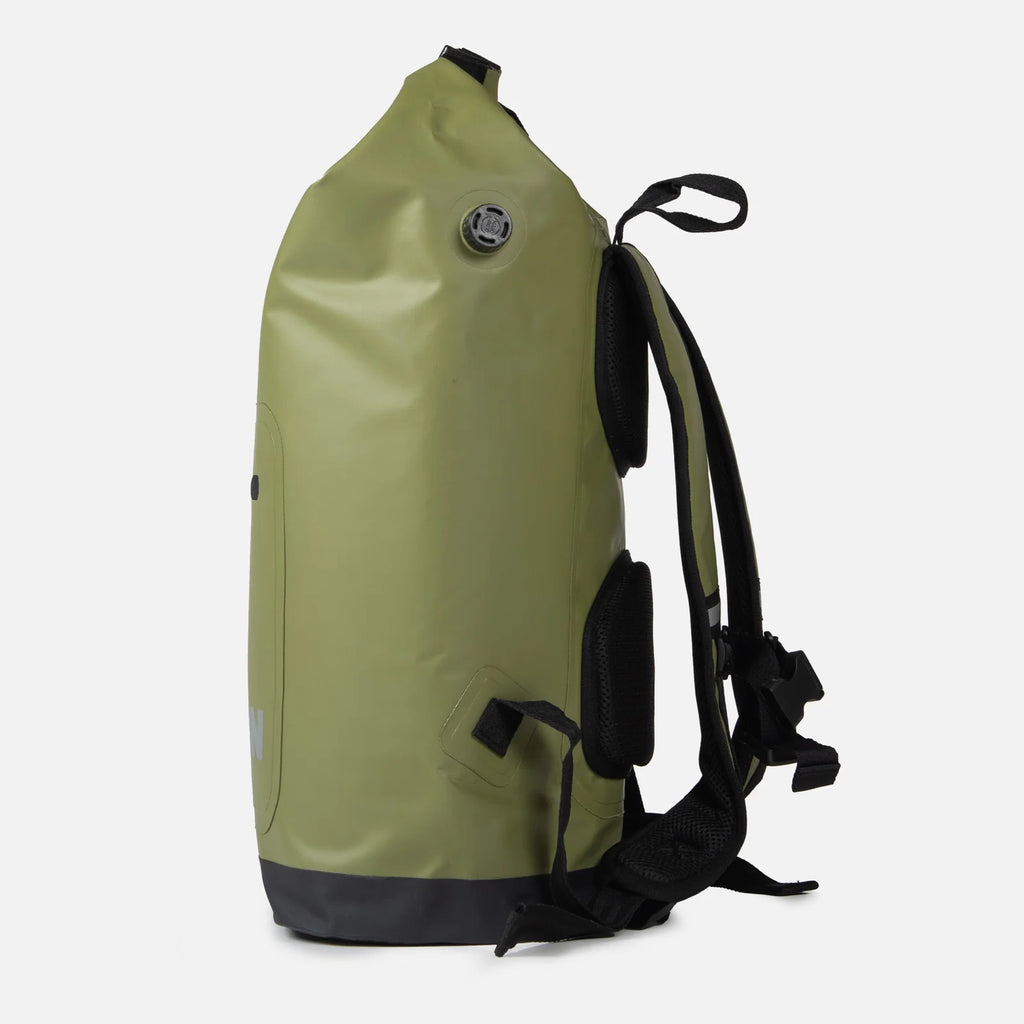 Lightweight Backpack Cooler with a Roll-Top Opening and Adjustable Air Valve for Hands-Free River Days
