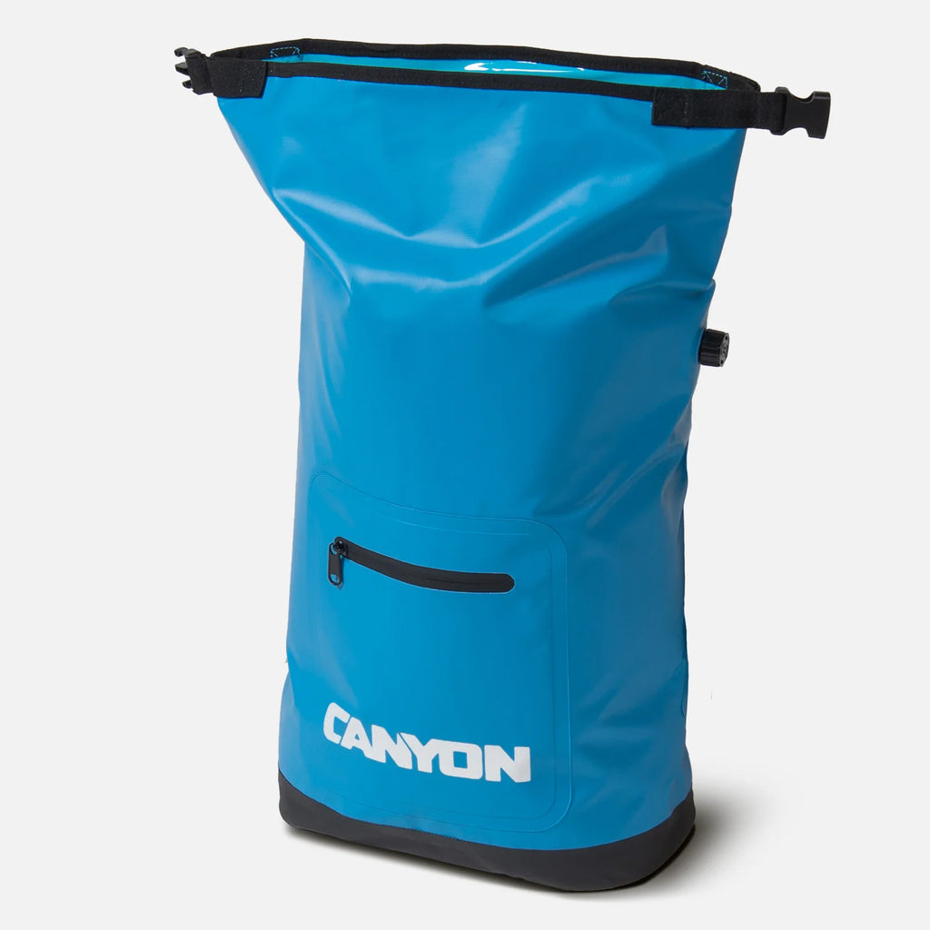 Lightweight Backpack Cooler with a Roll-Top Opening and Adjustable Air Valve for Hands-Free River Days
