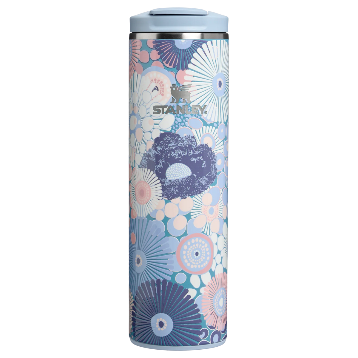 Lightweight Flip Top Travel Mug, Blue Dream Wildflower