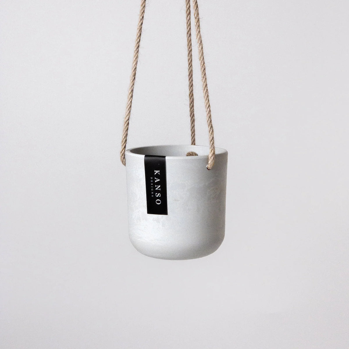 Lightweight Hanging Planter, White Stone